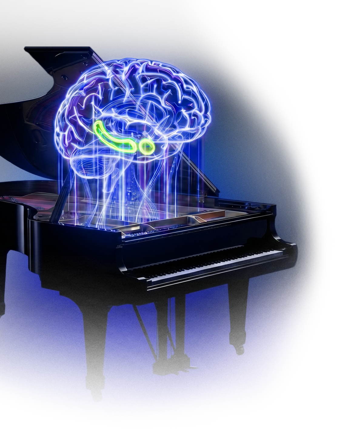 piano with brain